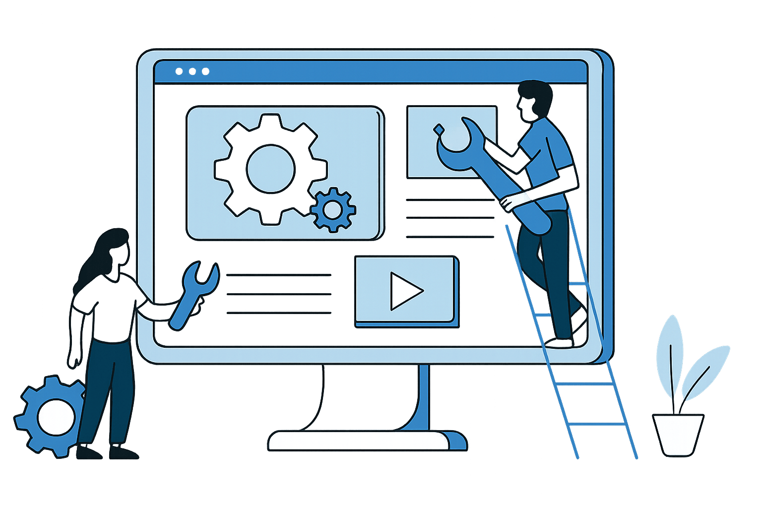 Website Maintenance Illustration